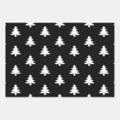 Weihnachtsbäume Rot dunkelkiefer grün Schwarz-weiß Geschenkpapier Set (Vorderseite 3)