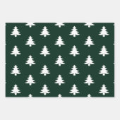 Weihnachtsbäume Rot dunkelkiefer grün Schwarz-weiß Geschenkpapier Set (Vorderseite 2)