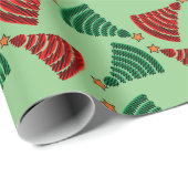Weihnachtsbäume rot und grün geschenkpapier (Rolleneckpunkt)