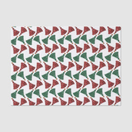 Weihnachtsbäume rot und grün seidenpapier