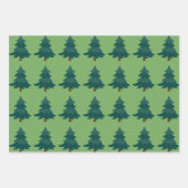 Weihnachtsbäume Rote Autos Muster Bäume Wasserfarb Geschenkpapier Set (Vorderseite 2)