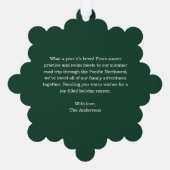 Weihnachtsbäume rote Freude Pastell-Wasserfarben-F Ornament Karte (Rückseite)