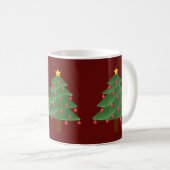 Weihnachtsbäume/ Rote klassische Tasse (VorderseiteRechts)