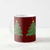 Weihnachtsbäume/ Rote klassische Tasse (Vorderseite Links)