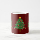 Weihnachtsbäume/ Rote klassische Tasse (Mittel)
