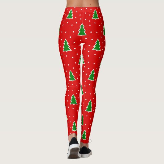 Weihnachtsbäume, rote Leggings (Rückseite)