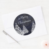 Weihnachtsbäume Runder Aufkleber (Umschlag)