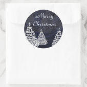 Weihnachtsbäume Runder Aufkleber (Tasche)
