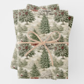 Weihnachtsbäume Rustikal Geschenkpapier Set (Beispiel)