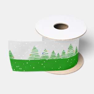 Weihnachtsbäume Satinband