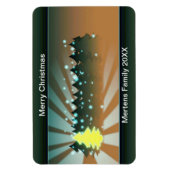 Weihnachtsbäume Schattierungen von gelb-grün flexi Magnet (Vertikal)