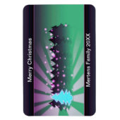 Weihnachtsbäume Schattierungen von grünen Feiertag Magnet (Vertikal)