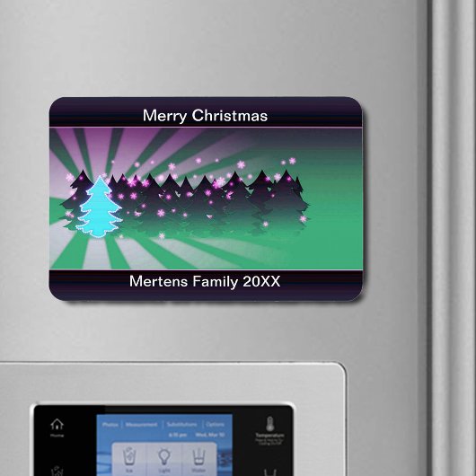 Weihnachtsbäume Schattierungen von grünen Feiertag Magnet