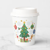 Weihnachtsbäume & Schmuck Pappbecher (Vorderseite)