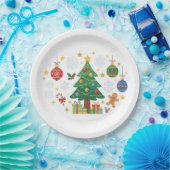 Weihnachtsbäume & Schmuck Pappteller (Party)