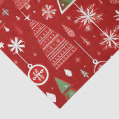 Weihnachtsbäume Schneeflocken Geschenk Tag Seidenpapier (Detail)