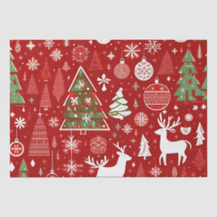 Weihnachtsbäume Schneeflocken Geschenk Tag Seidenpapier
