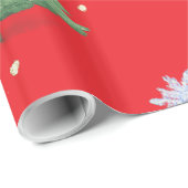 Weihnachtsbäume & Schneeflocken Geschenkpapier (Rolleneckpunkt)
