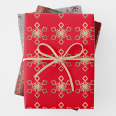 Weihnachtsbäume Schneeflocken Geschenkpapier Set (Beispiel)