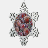 Weihnachtsbäume Schneeflocken Zinn-Ornament (Rechts)