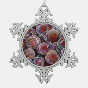 Weihnachtsbäume Schneeflocken Zinn-Ornament