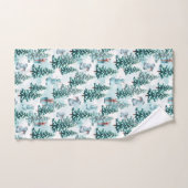 Weihnachtsbäume, Schneemänner, Bunnies und Geschen Badhandtuch Set (Handtuch)