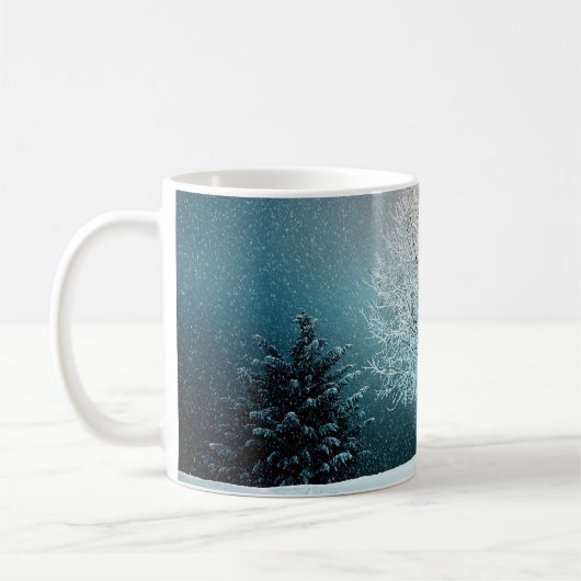Weihnachtsbäume & Schneeweiße Tasse (Links)