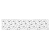 Weihnachtsbaume Schwarz und Weiß-Doodle Kurzer Tischläufer (Horizontal)