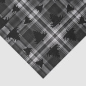 Weihnachtsbäume schwarzes Karo Seidenpapier (Detail)