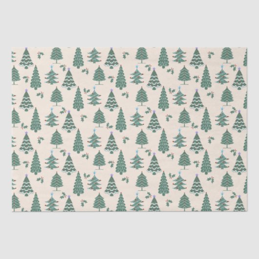 Weihnachtsbäume Seidenpapier (Vorderseite)