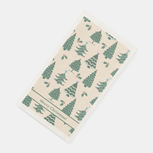 Weihnachtsbäume Serviette (Ecke)