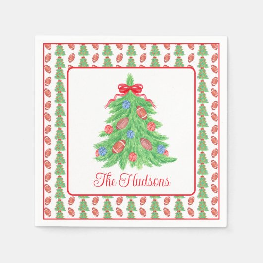 Weihnachtsbäume Serviette (Vorderseite)