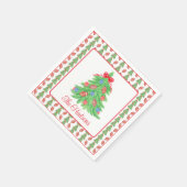 Weihnachtsbäume Serviette (Ecke)