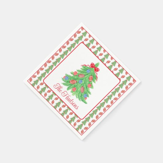 Weihnachtsbäume Serviette (Ecke)