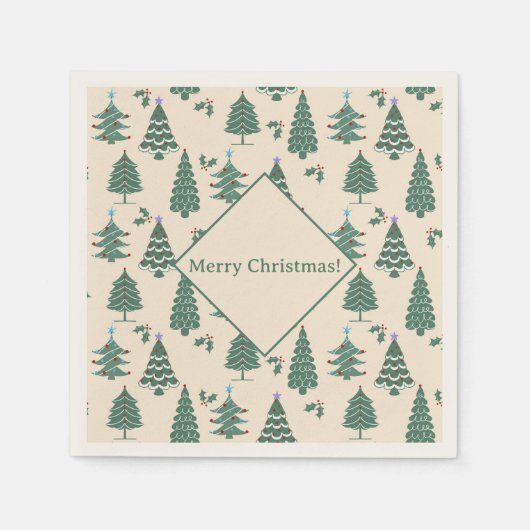Weihnachtsbäume Serviette (Vorderseite)