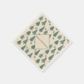 Weihnachtsbäume Serviette (Ecke)