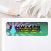Weihnachtsbäume Shades of Green Address Labels (Insitu)