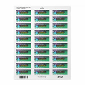 Weihnachtsbäume Shades of Green Address Labels (Vorne)