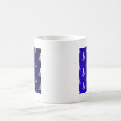 Weihnachtsbäume Silber auf Cobalt Blue Kaffeetasse (Mittel)