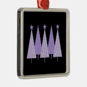 Weihnachtsbäume - Singrün-Band Silbernes Ornament (Rechts)
