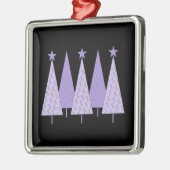 Weihnachtsbäume - Singrün-Band Silbernes Ornament (Links)