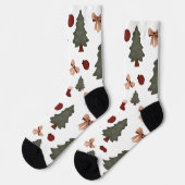 Weihnachtsbäume Socken (Linkes Detail)