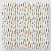 Weihnachtsbäume Steinuntersetzer (Vorderseite)