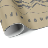 Weihnachtsbäume, Sterne und Schneeflocken in Rot,  Geschenkpapier (Rolleneckpunkt)