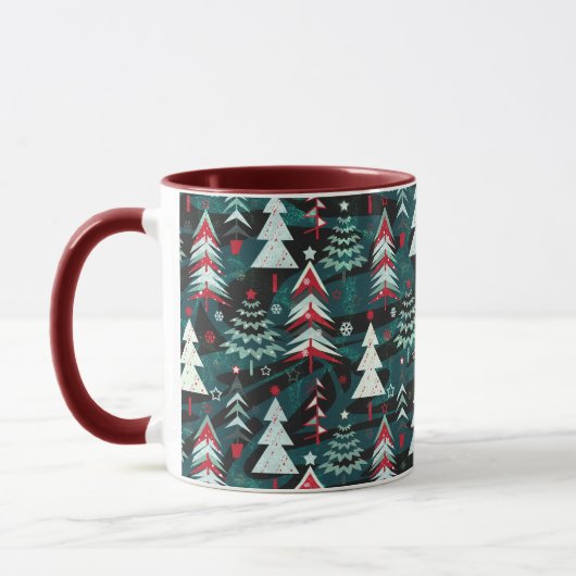 Weihnachtsbäume. Tasse (Links)