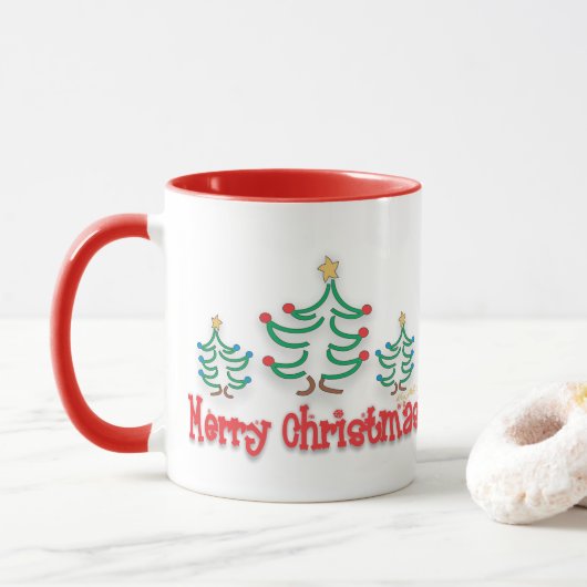 Weihnachtsbaume Tasse (Mit Donut)