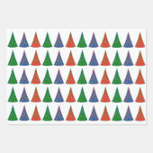 Weihnachtsbäume - Tri-Color-Wrapping-Blatt Geschenkpapier Set (Vorderseite 3)