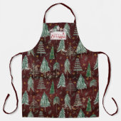 Weihnachtsbäume Twinkle Sparkle Stars Schnee lasse Schürze (Vorderseite)