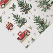 Weihnachtsbäume und alte rote Lastwagen Seidenpapier (Detail)