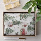 Weihnachtsbäume und alte rote Lastwagen Seidenpapier (Geschenk)